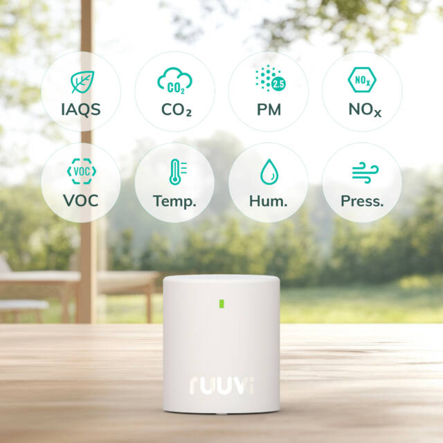 Ruuvi Air Quality Monitor all sensors