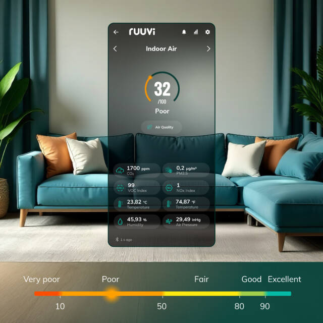 Ruuvi Indoor Air Quality Livingroom App