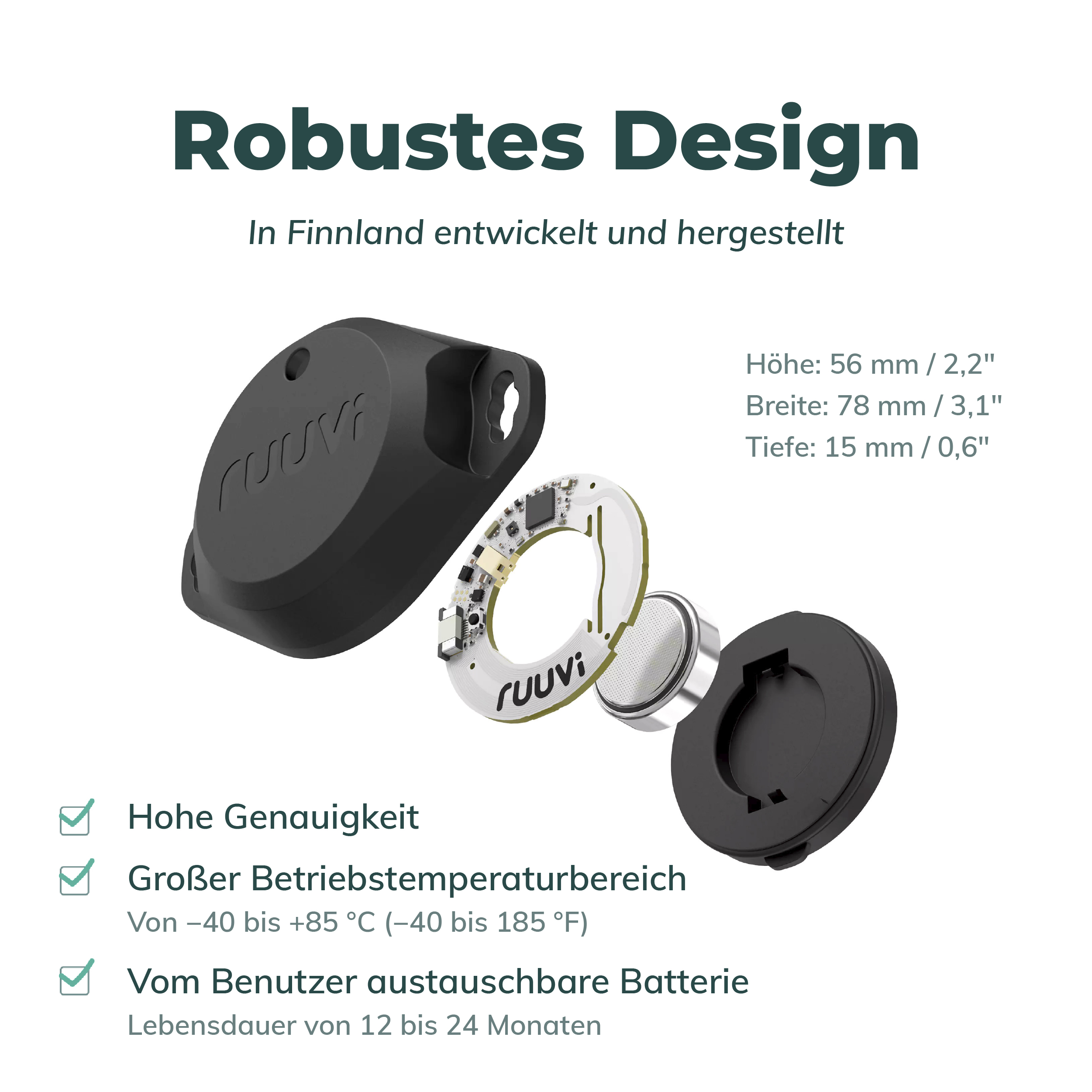 RuuviTag Pro - Robustes design