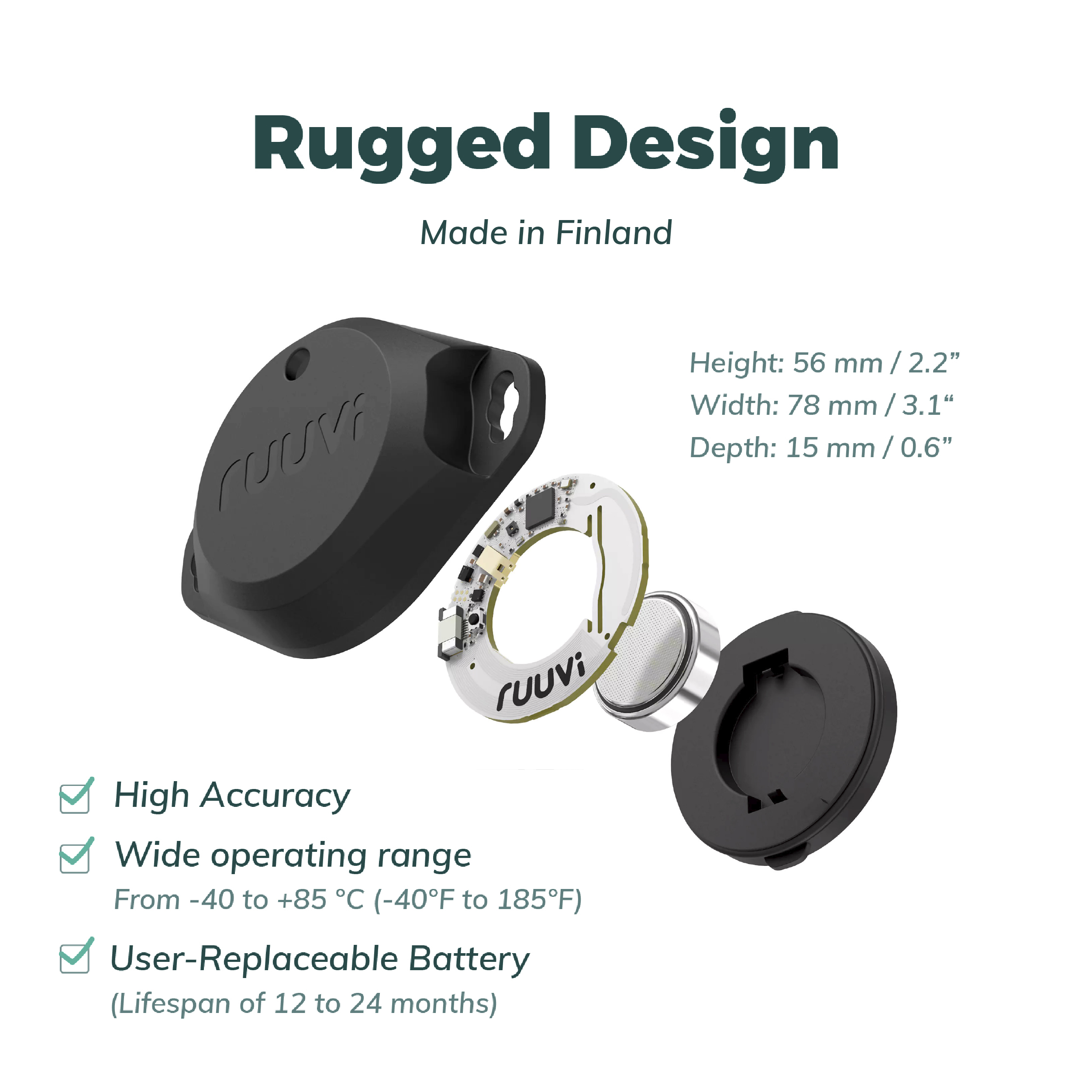 RuuviTag Pro features