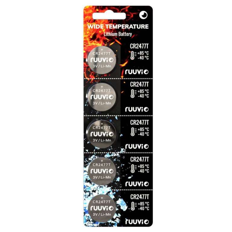 CR2477T Ruuvi low high temperature battery, 5-pack