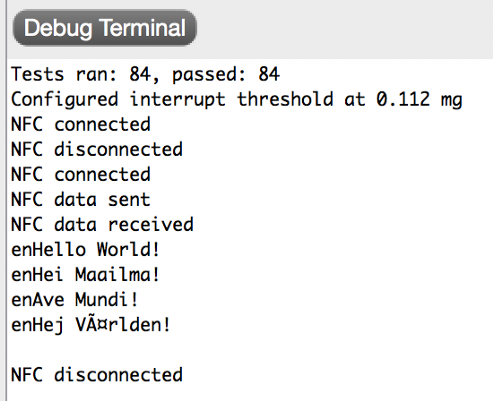 Debug terminal that includes language headers
