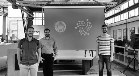 Lauri and Otso from Ruuvi and Andreas Osowski from IOTA.
