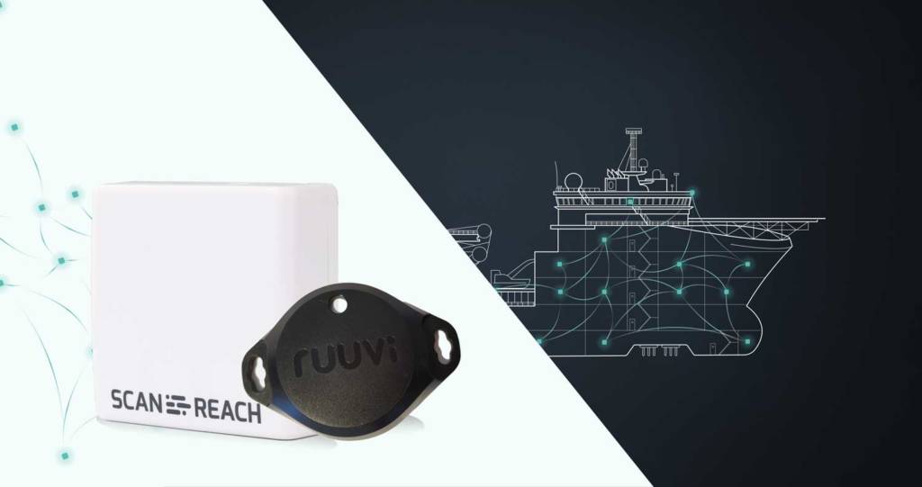 ScanReach mesh network and RuuviTag Pro nex to each other.